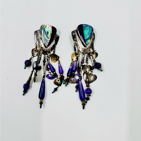 Rare Tabra Vintage Abalone Shell and Amethyst - Picture 7 of 8